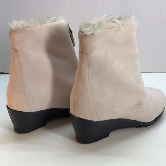 Sporto Pink Fur Lined Bootie Front Zipper Size 5.5 - Picture 5 of 8
